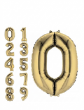 34 inch gold number foil balloon