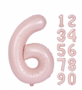 34 inch blush pink number foil balloon