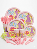 First Birthday Party Tableware Set - Pink