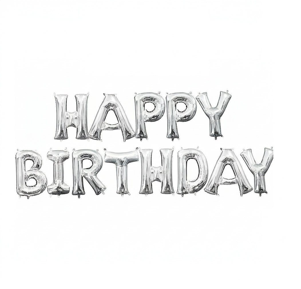 Happy Birthday Letter Balloon Banner Set
