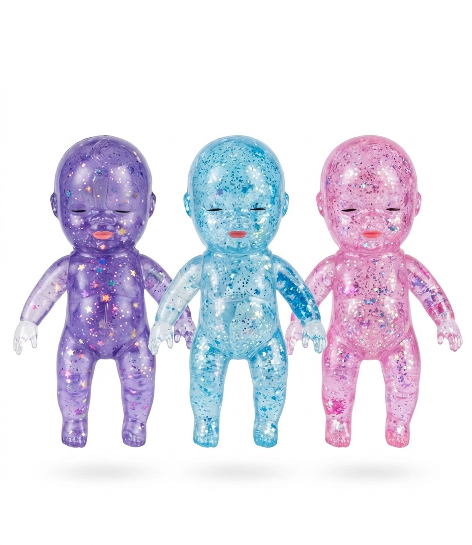 Nice Sicle squishy popsicle squeeze toys in orange, blue, and pink with retail display box