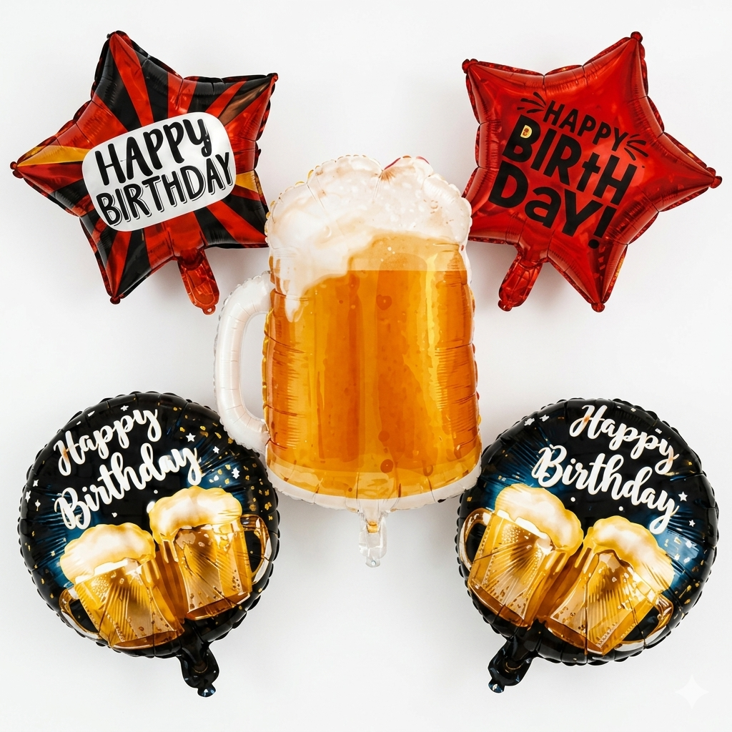 Cheers - Birthday Foil Balloon Set