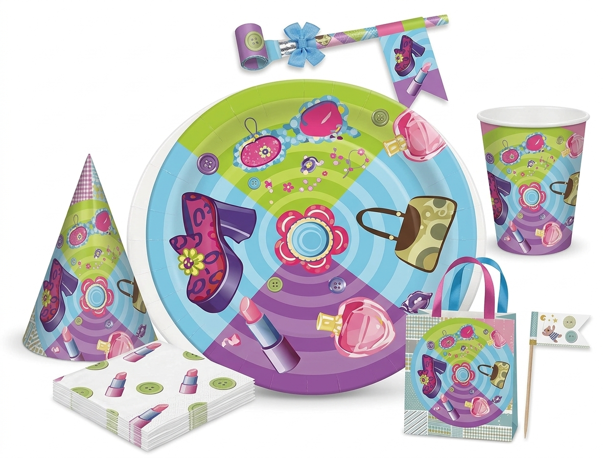 Girls Party Tableware Set