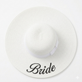 Bride Straw Bucket Hat
