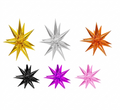 4D striped star ball foil balloon 4 colors