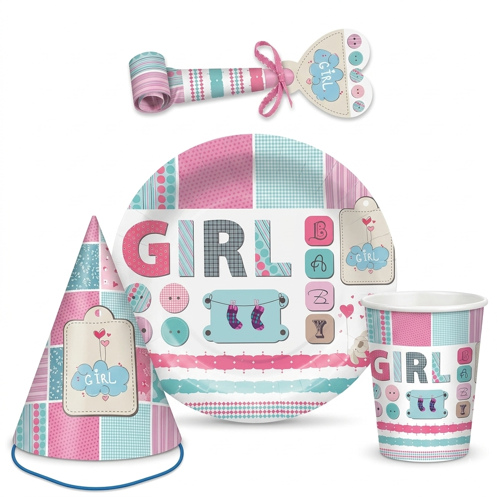 It's a Girl/Boy Party Tableware Set