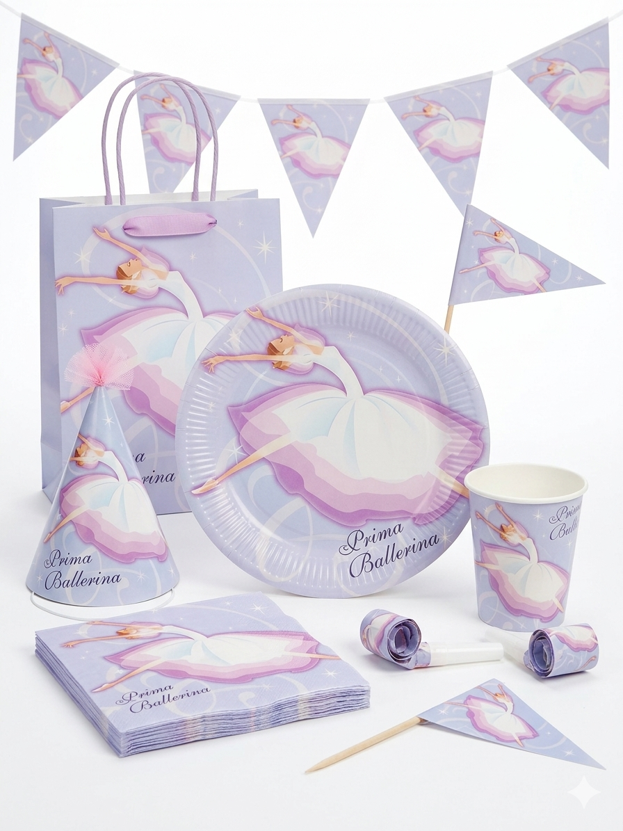 Ballerina Birthday Party Tableware Set