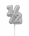 Half 1/2 Birthday Cake Candles
