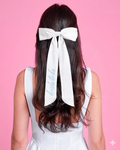 Bride to Be Satin Hair Bow Clip