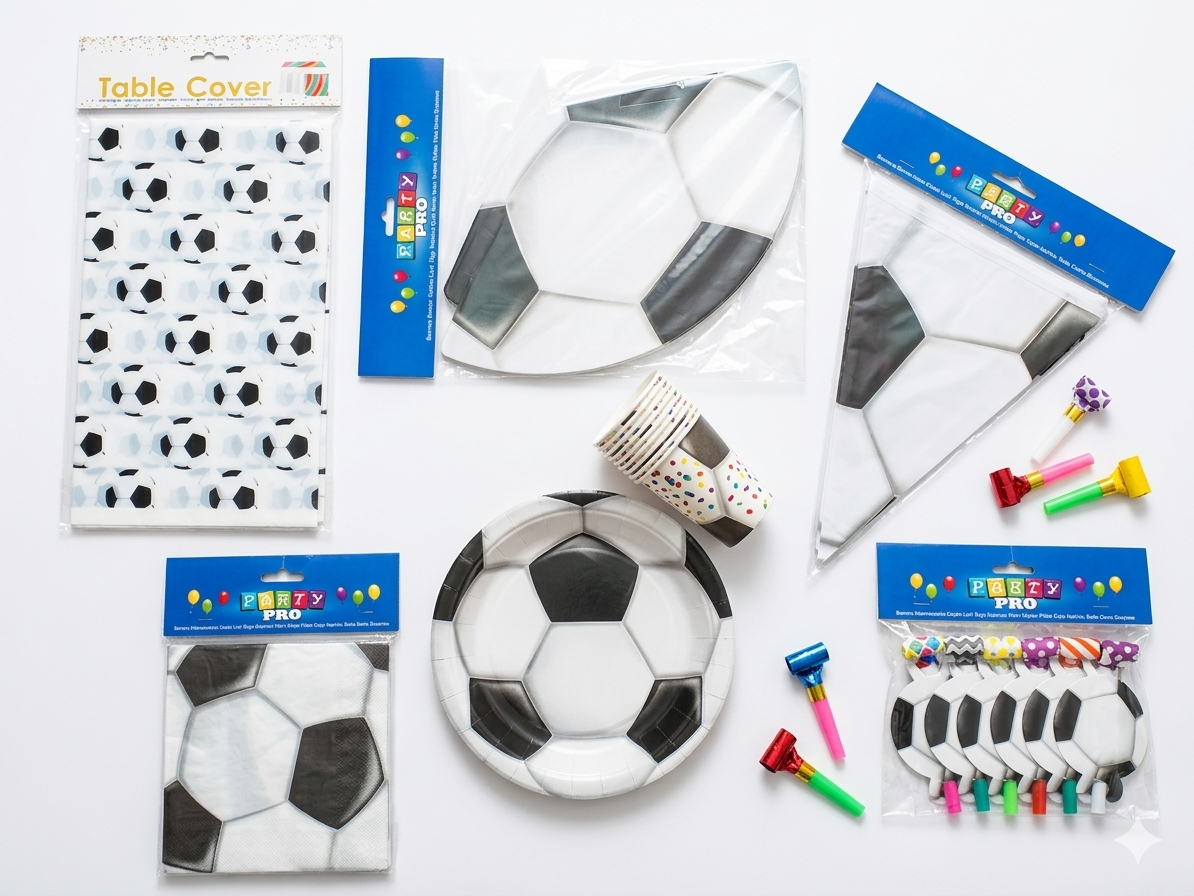 Football Themed Birthday Party Tableware Set