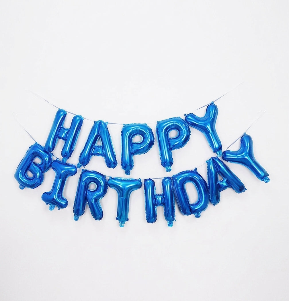 Happy Birthday Letter Balloon Banner Set