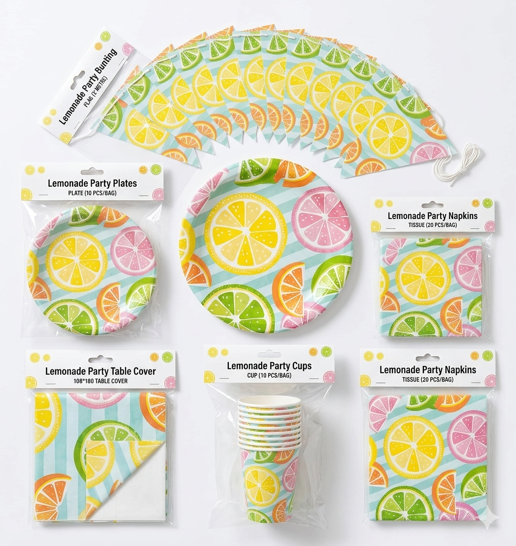 Fruit Themed Birthday Party Tableware Set