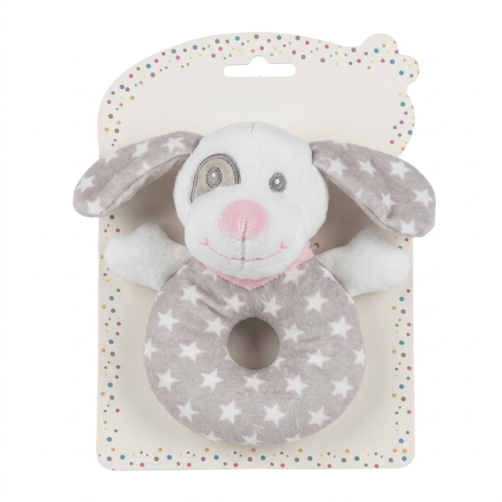 Plush Rattle Puppy Toy