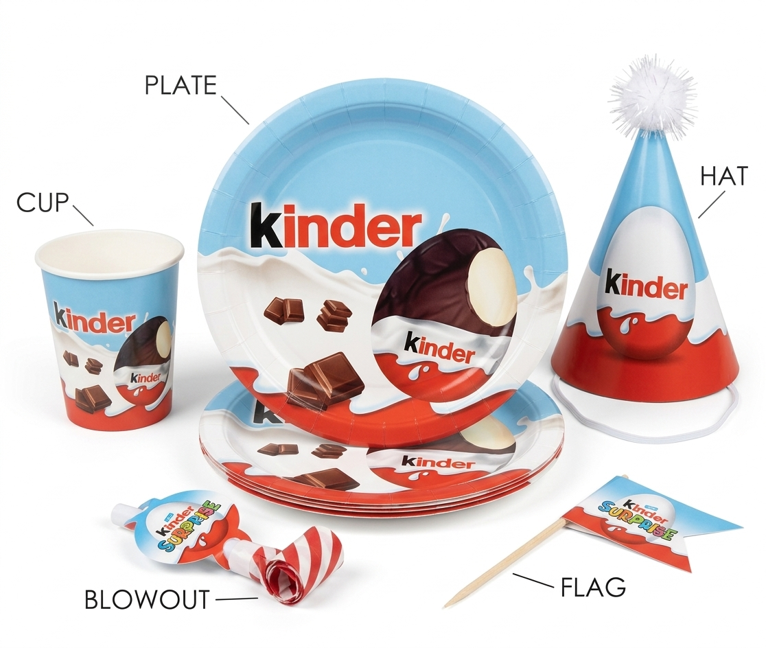Candy Theme Birthday Party Tableware Set