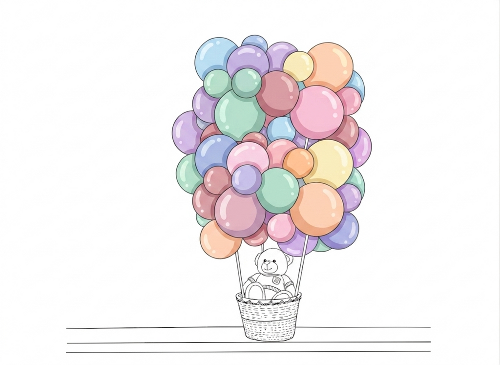 Customized Balloons with Teddy Bear