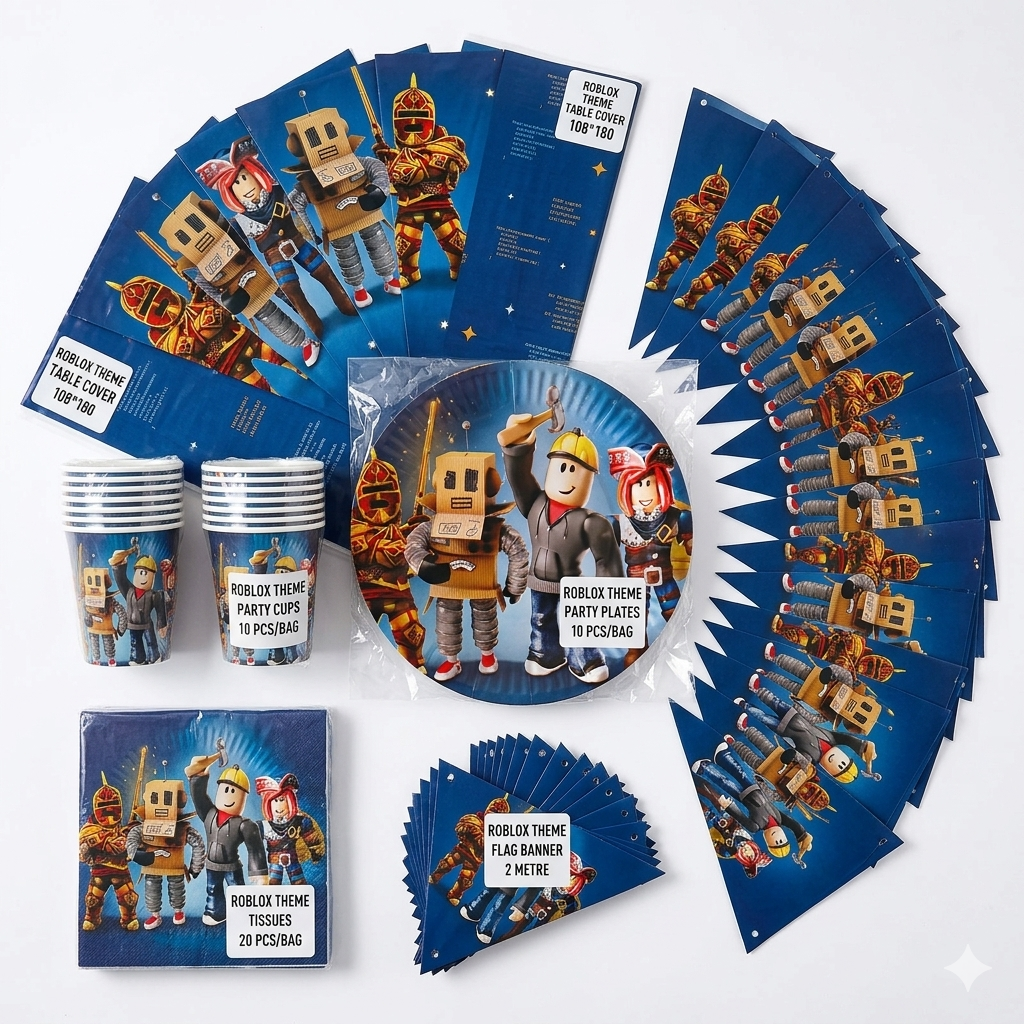 Roblox Birthday Party Tableware Set