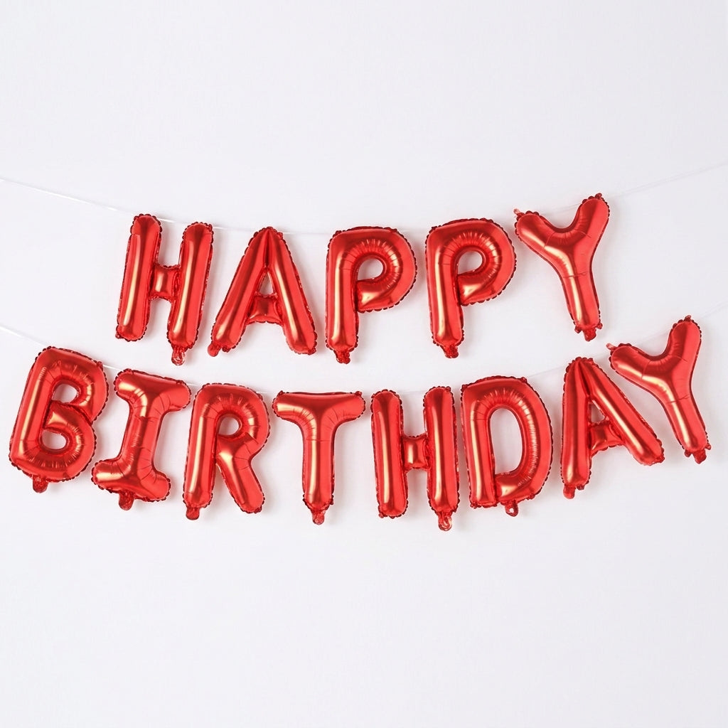 Happy Birthday Letter Balloon Banner Set