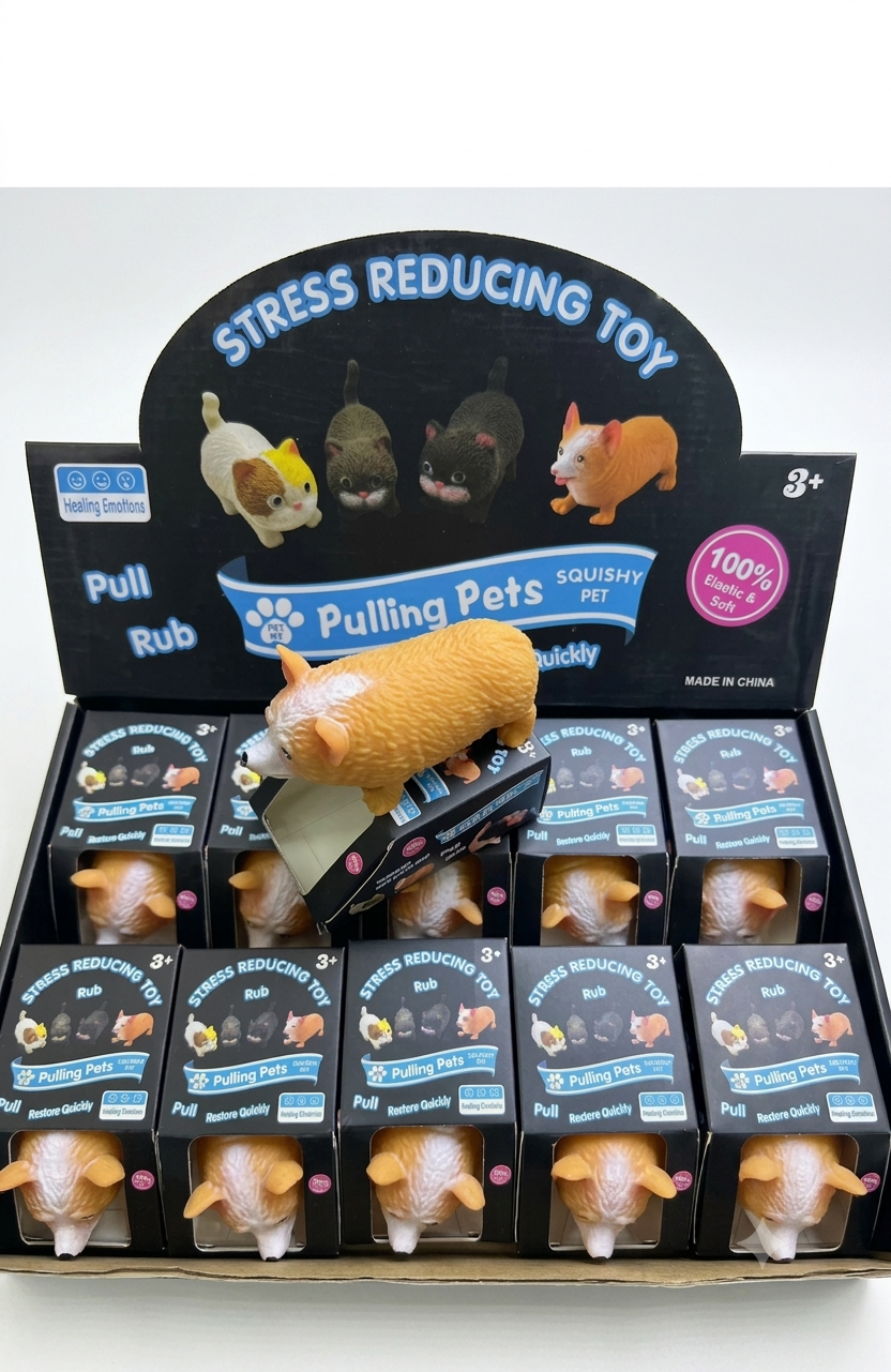 Pulling pets corgi squishy squeeze stress reducing toy
