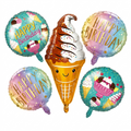 Ice Cream Cone Foil Balloon Set