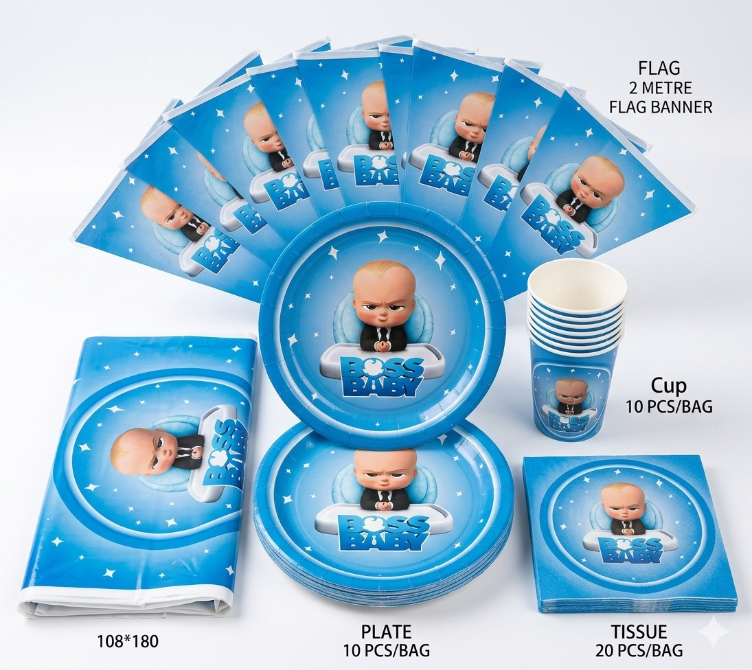 Boss Baby Party Tableware Set