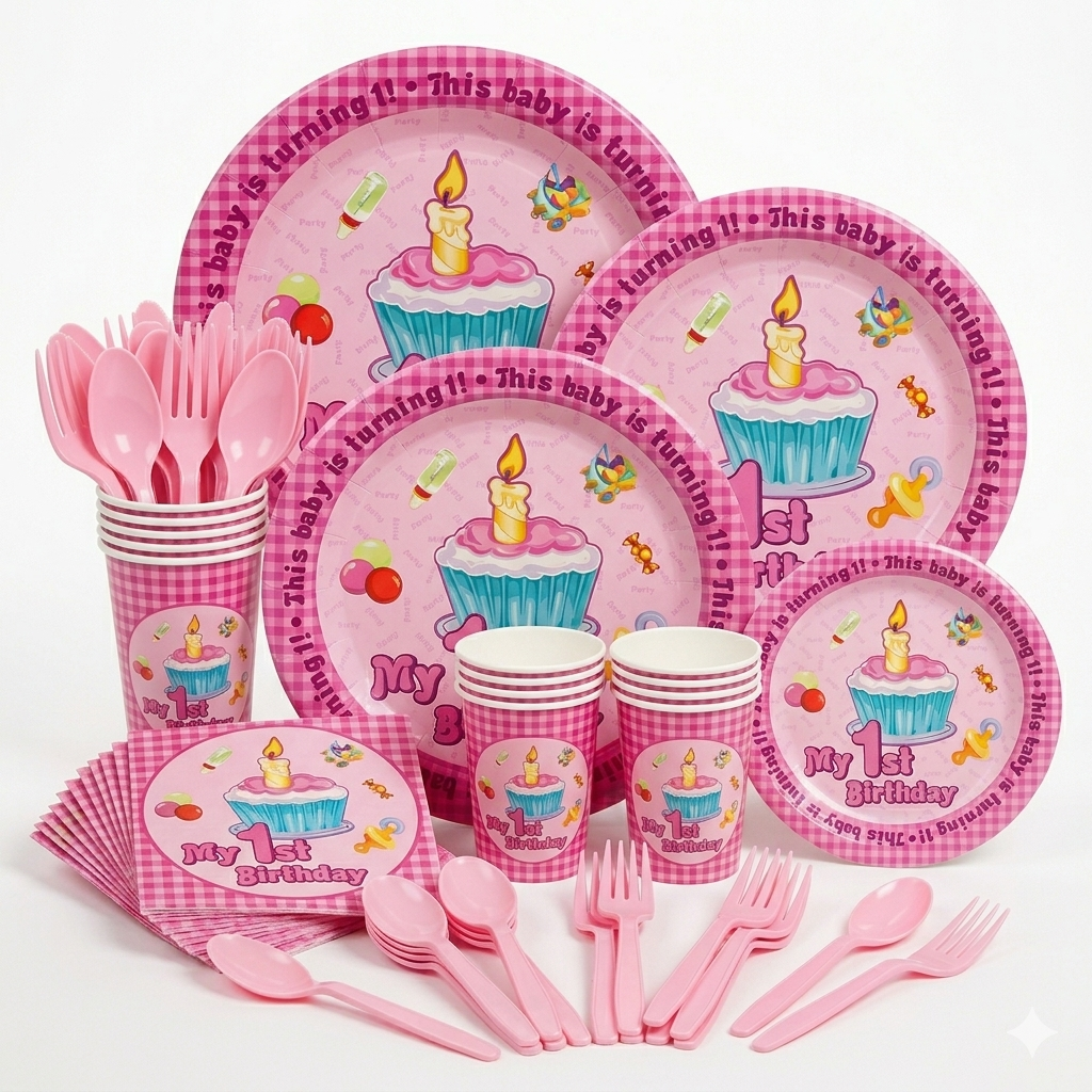 First Birthday Party Tableware Set
