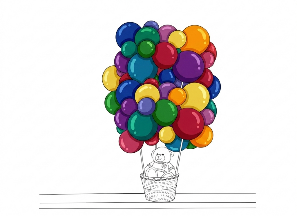Customized Balloons with Teddy Bear