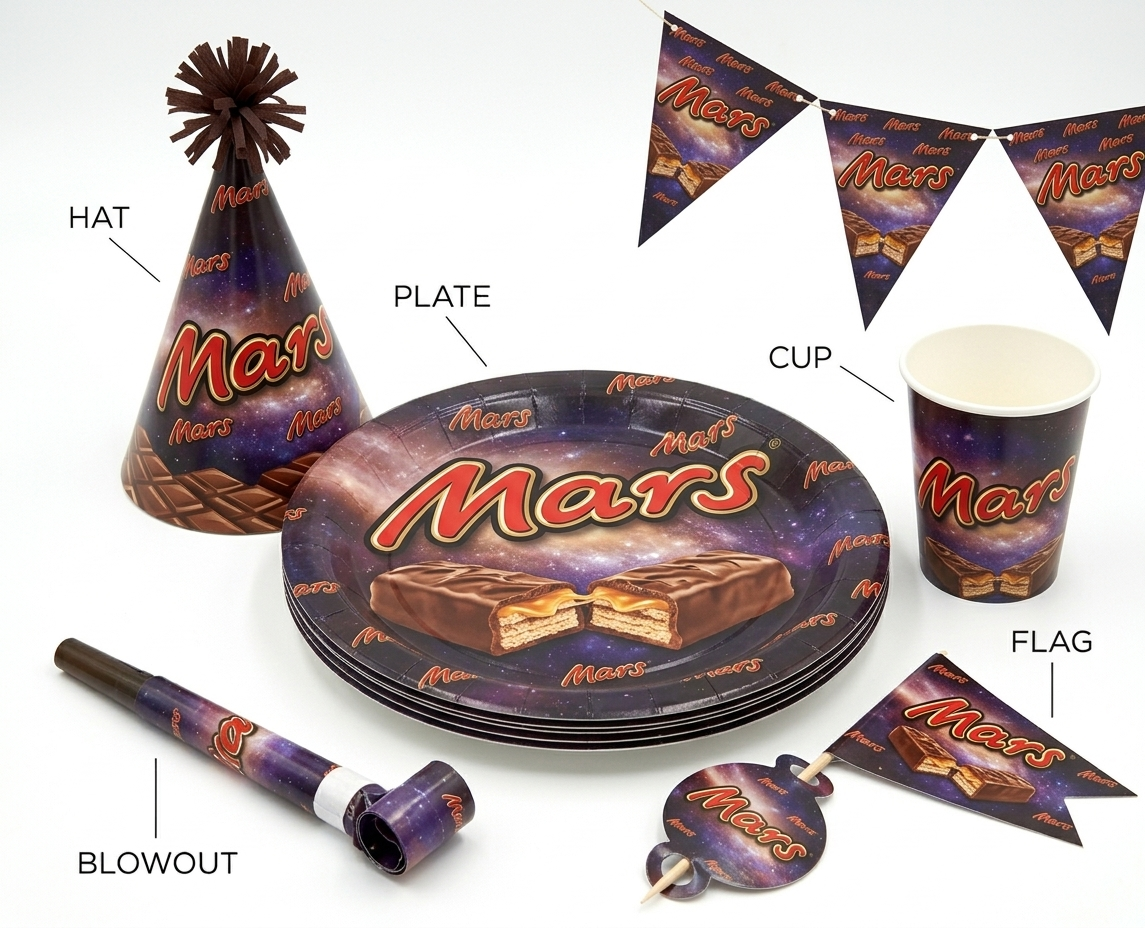 Candy Theme Birthday Party Tableware Set