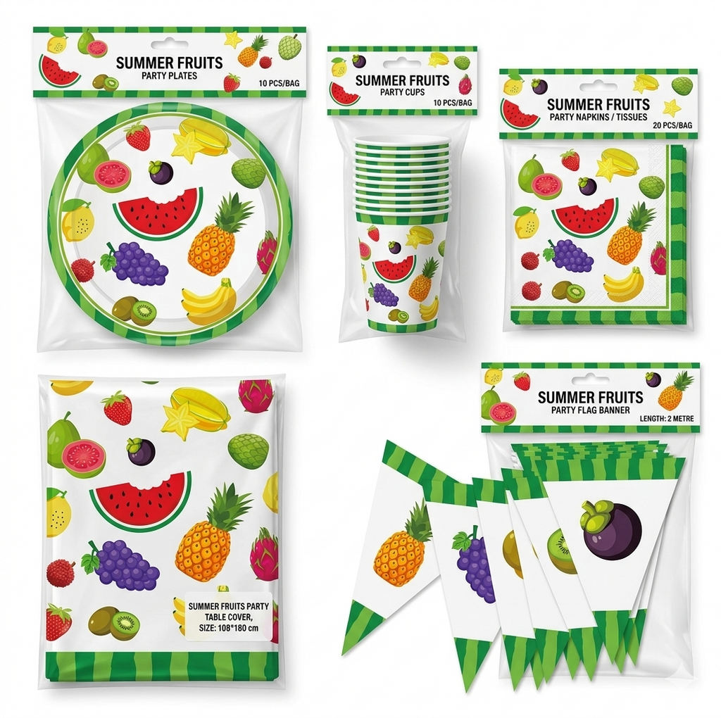 Fruit Themed Birthday Party Tableware Set