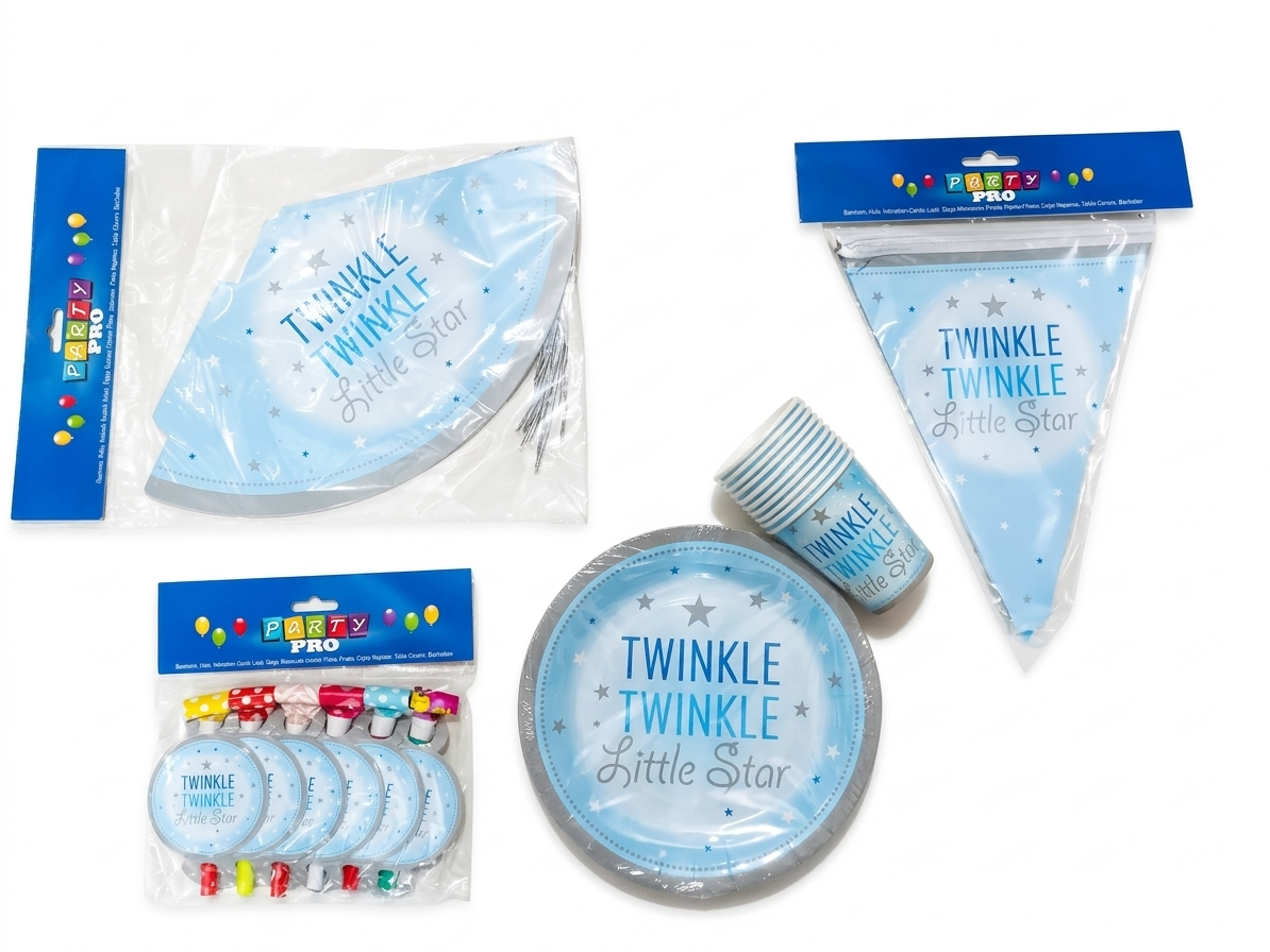 Twinkle Themed Birthday Party Tableware Set