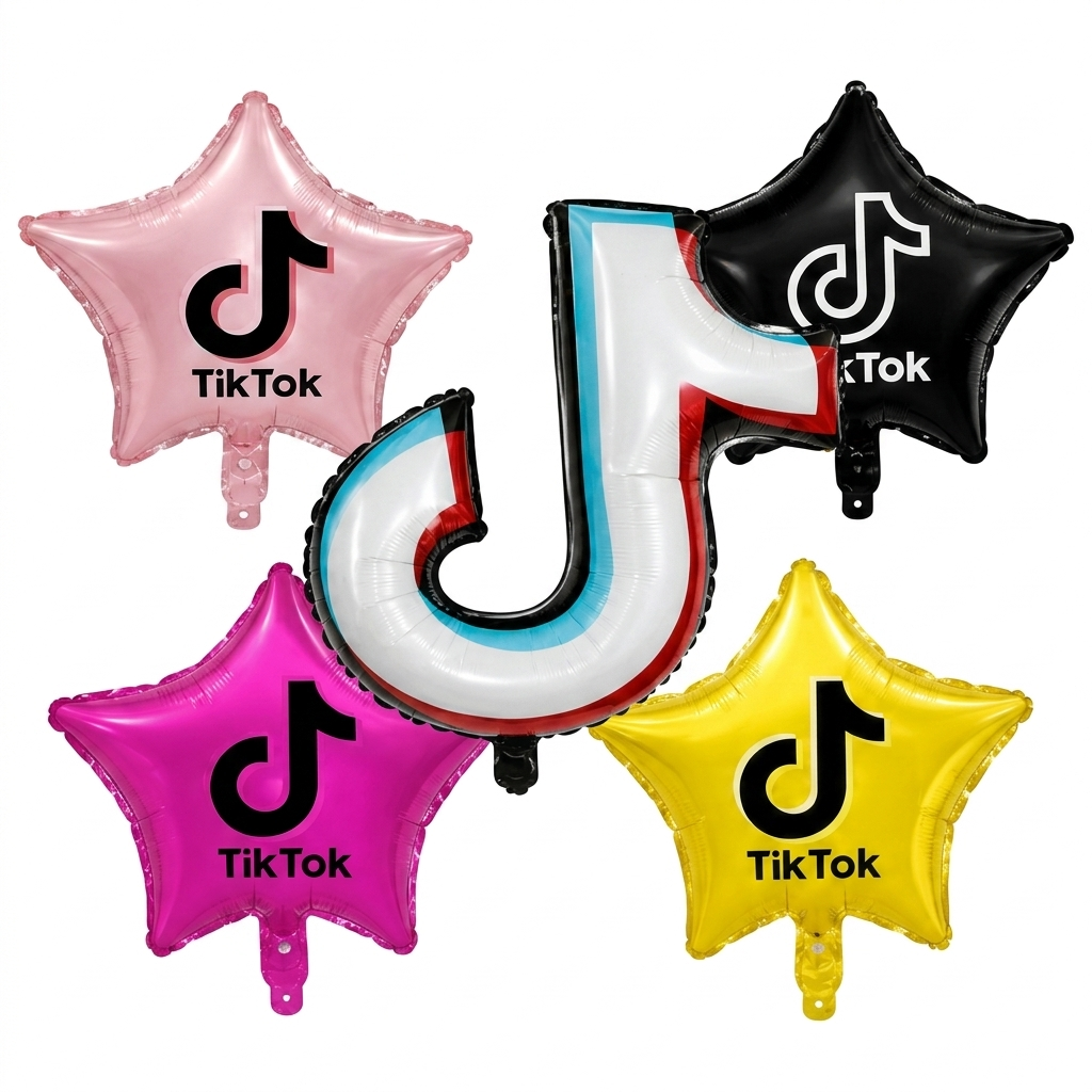 Tik-Tok Theme Shaped Balloon Set
