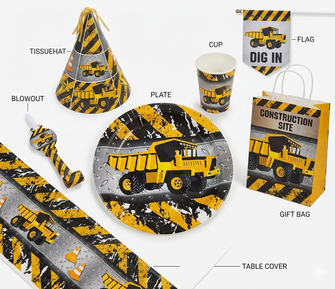 Theme Birthday Party Tableware Set