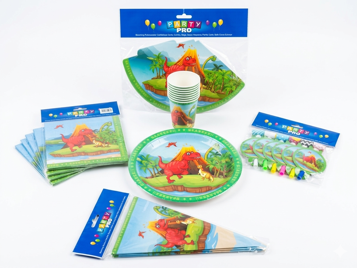 Dinosaur Birthday Party Tableware Set