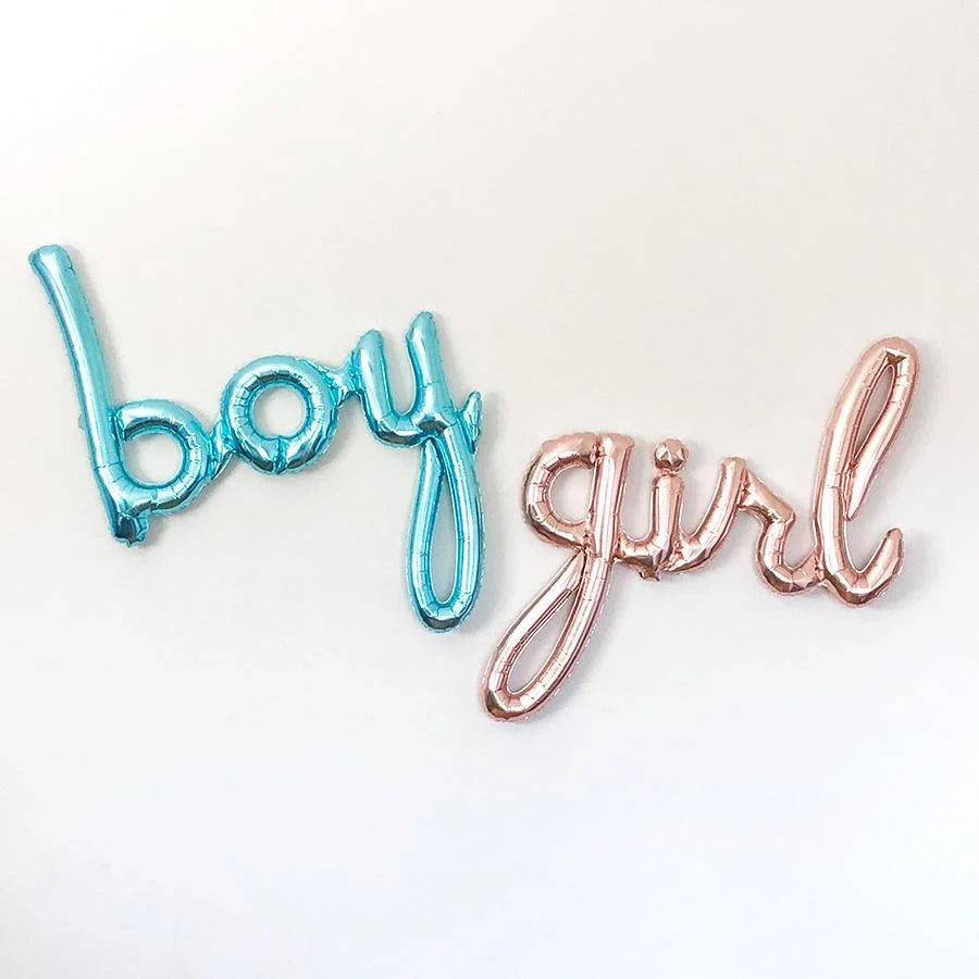 30" Boy/Girl Word Foil Balloon