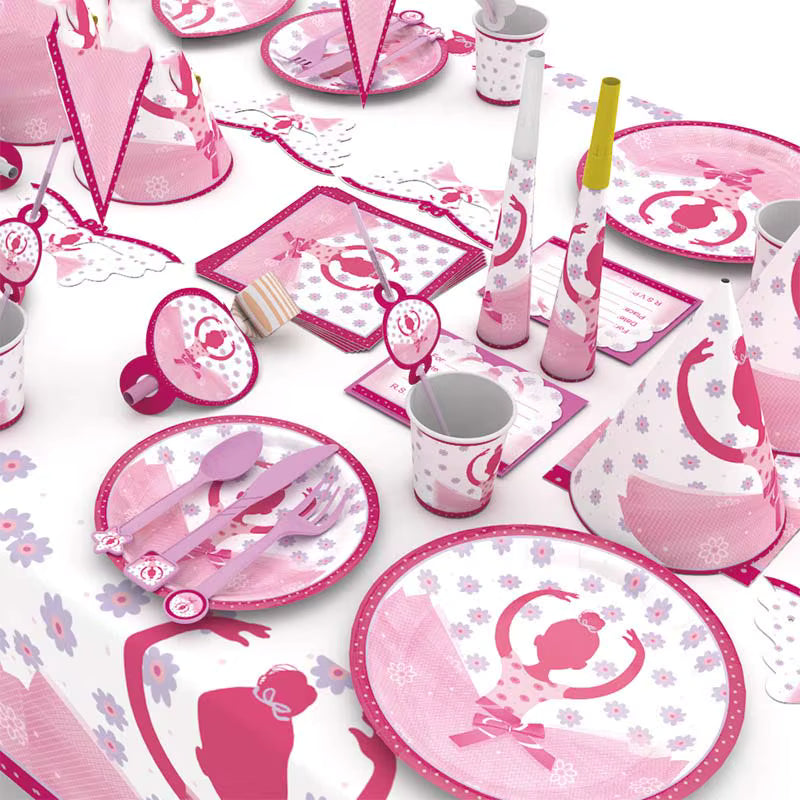 Ballerina Birthday Party Tableware Set