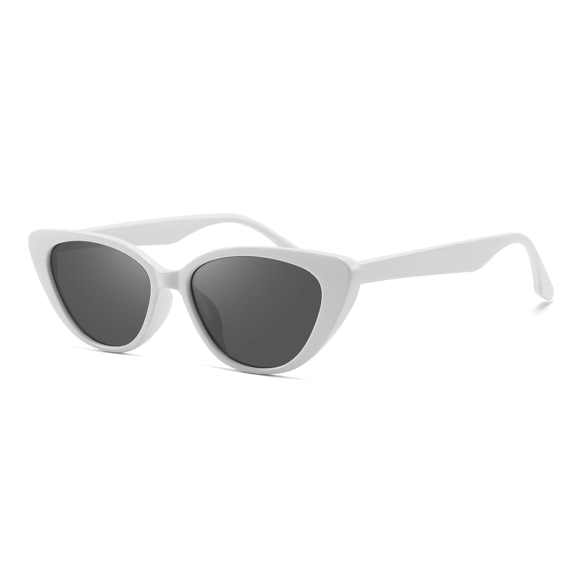White Cat-Eye Sunglasses