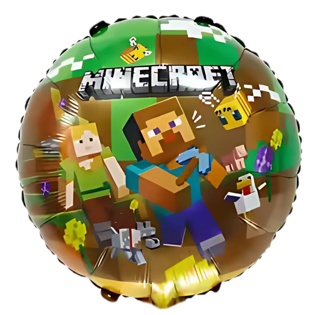 18" Minecraft Themed Foil Balloon