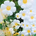 White Daisy Flower Foil Balloon