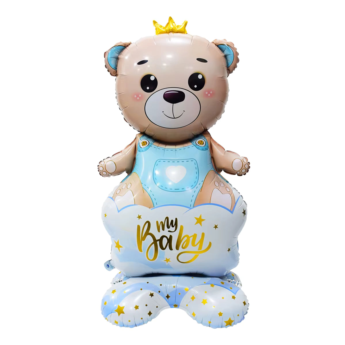 Baby Bear With Crown Foil Balloon
