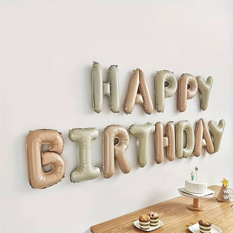 16" Happy Birthday Banner Foil Balloon