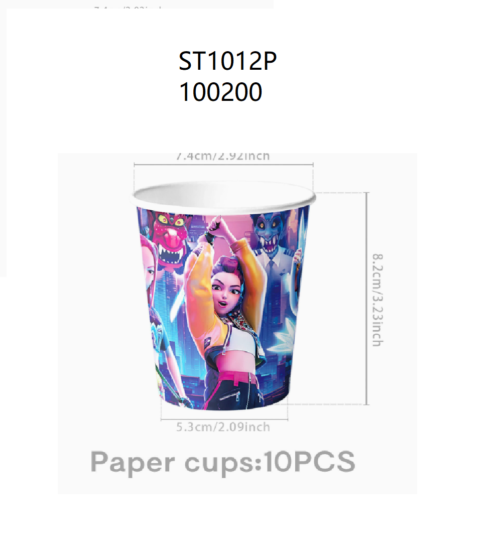 K-Pop Demon Hunters Birthday Party Tableware Set