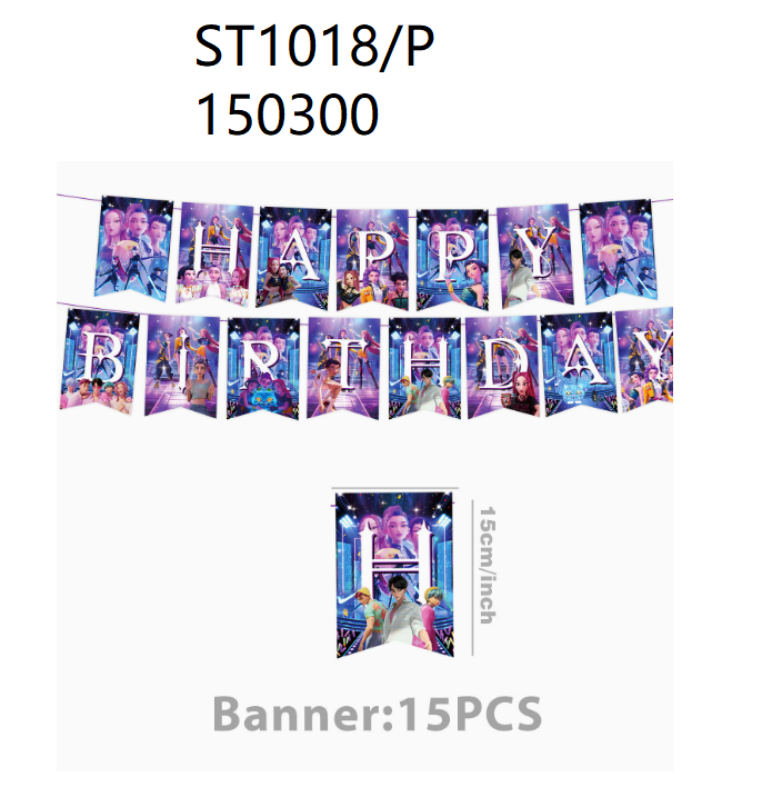 K-Pop Demon Hunters Birthday Party Tableware Set
