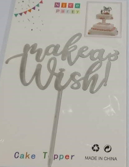 Make a Wish Acrylic Cake Topper