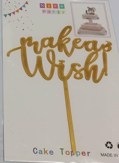 Make a Wish Acrylic Cake Topper