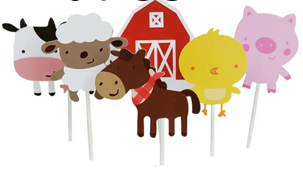 Animal Theme Cupcake Toppers Set