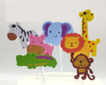 Animal Theme Cupcake Toppers Set