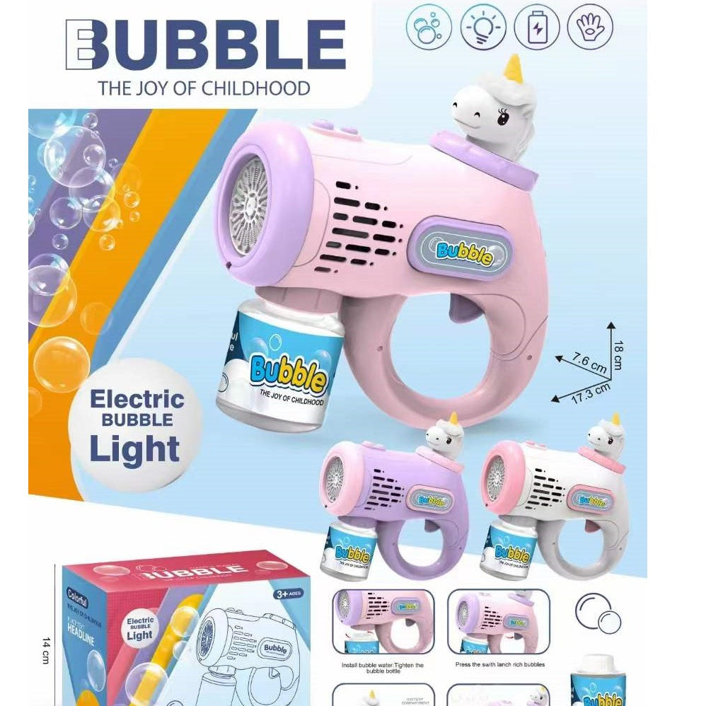 Electric Bubble Gun with Light