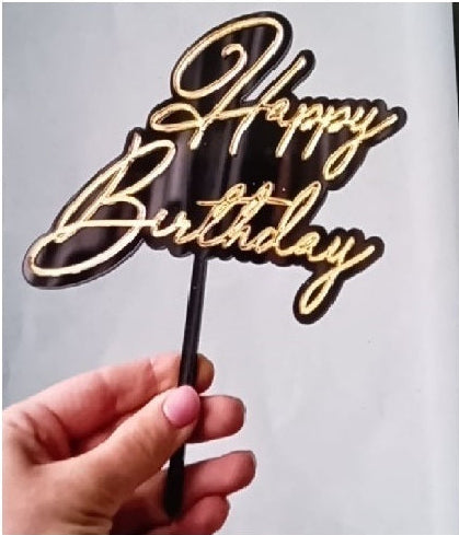 Gold Acrylic Cake Toppers