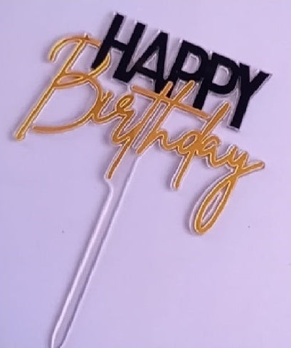 Gold Acrylic Cake Toppers