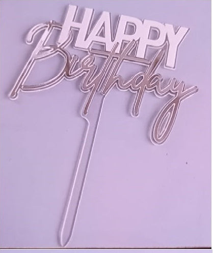 Gold Acrylic Cake Toppers