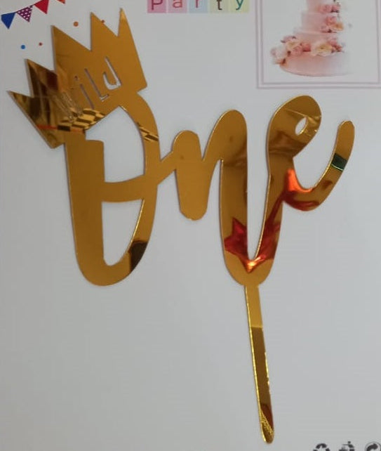 Gold Acrylic Cake Toppers